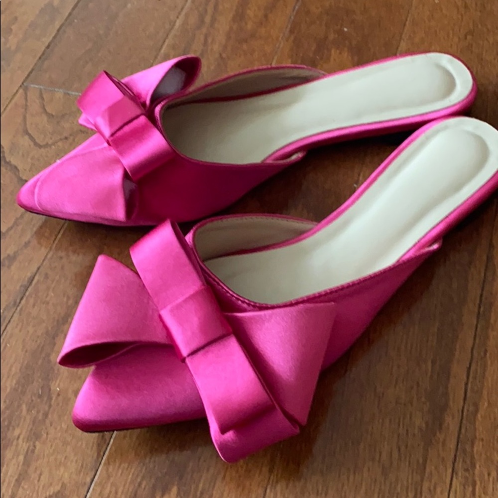 New ! Jcrew look alike Satin Bow Mules
